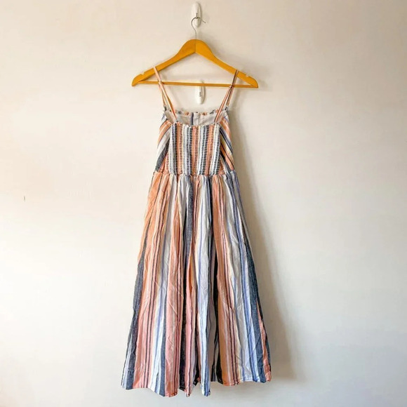 Free People Striped Midi Dress - Blue, White, Pink - Picture 5 of 9